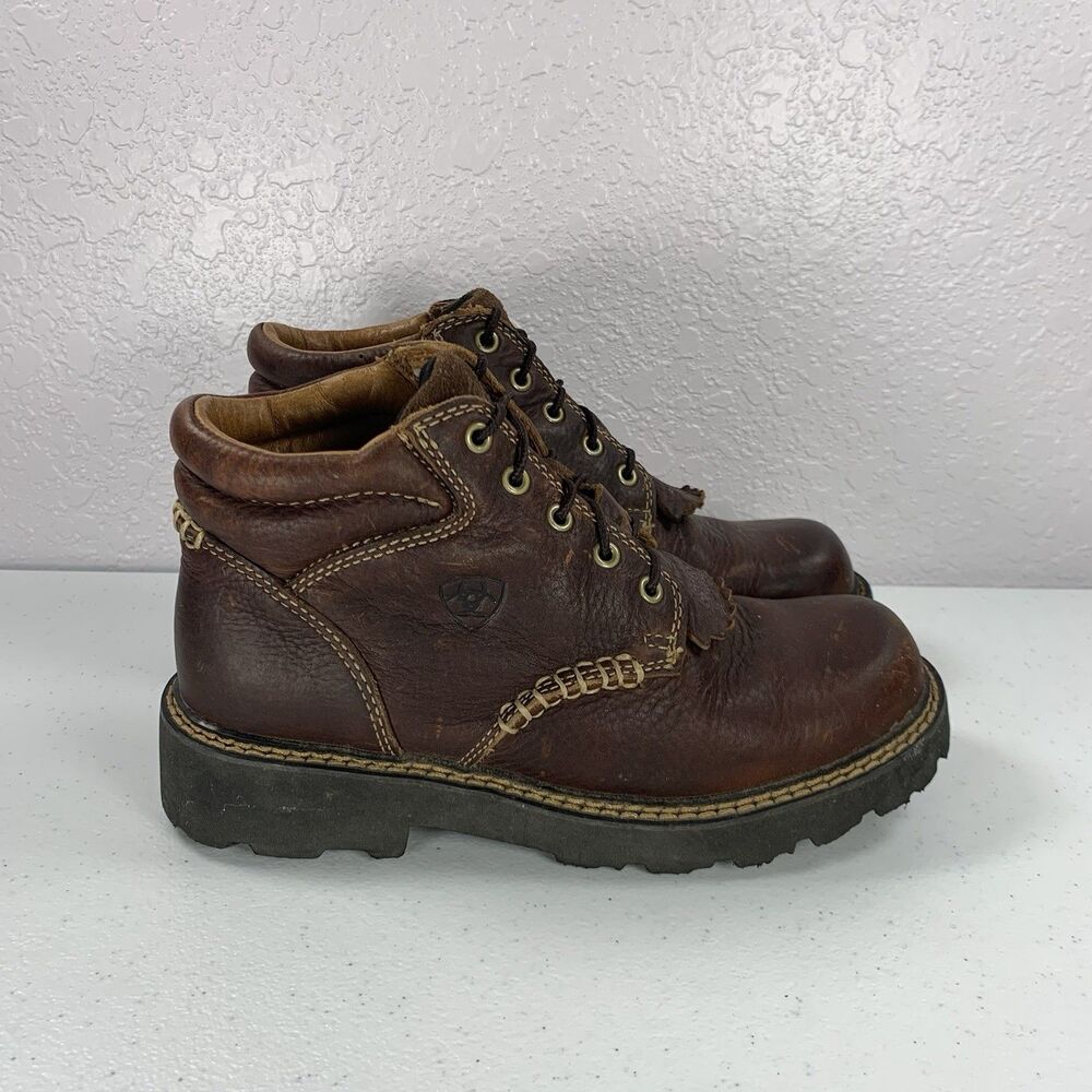 Ariat Canyon Work Boots Women’s 7.5 Dark Copper Brown Lace Up 10001254
